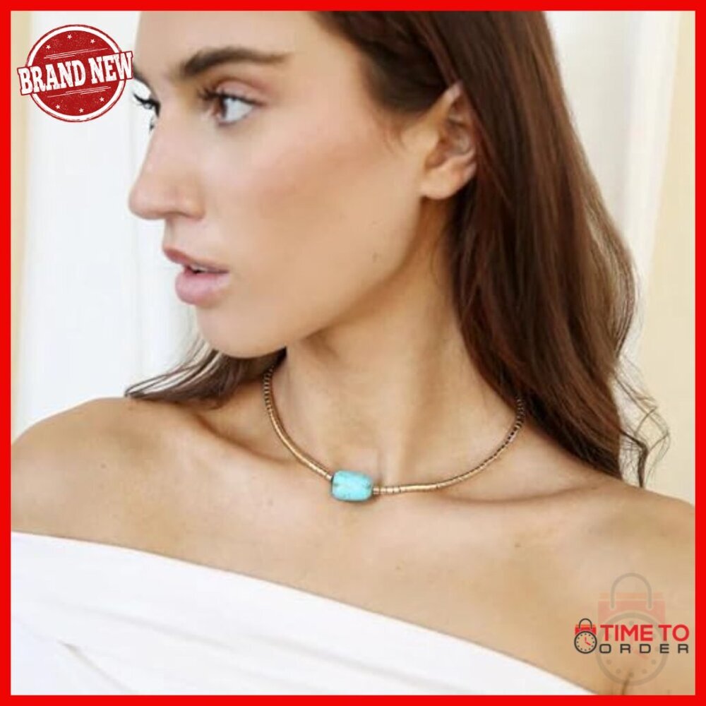 18K Gold Plated Pearl Choker Necklace, Baroque Style, 18.5 Inch Chain - Picture 2 of 7